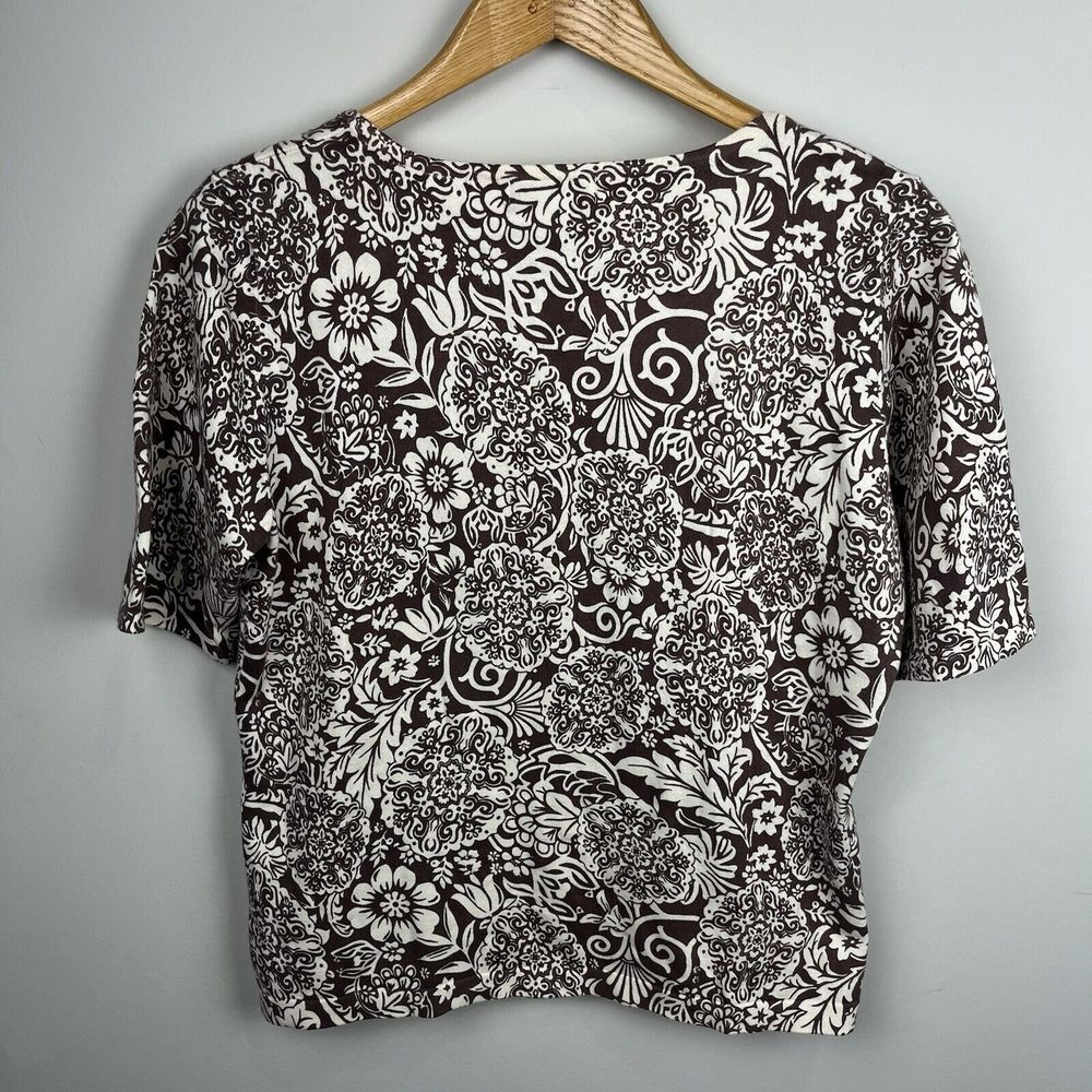 Orvis Short Sleeve Sleeveless Shirt‎ Set Of 3 Green Brown Floral Women's Size M - Picture 10 of 16